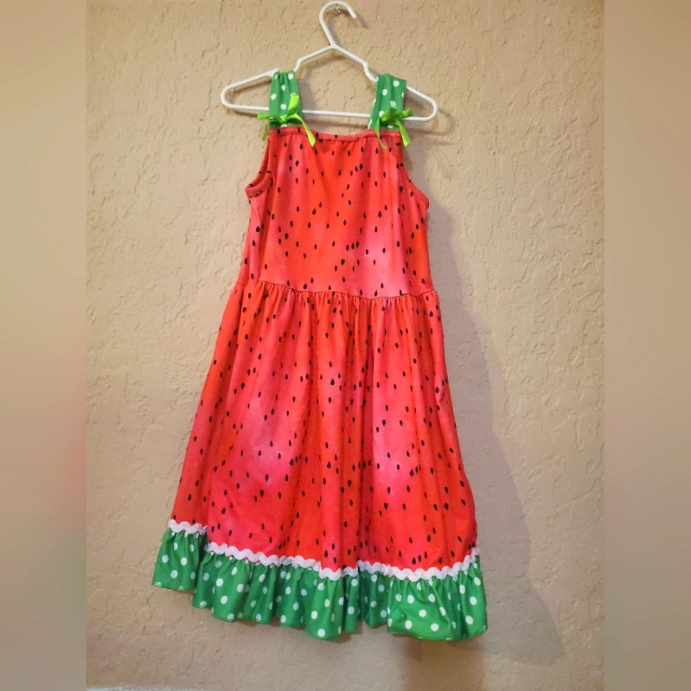 Boutique bought watermelon print dress size  size 8/9 China size xxxL